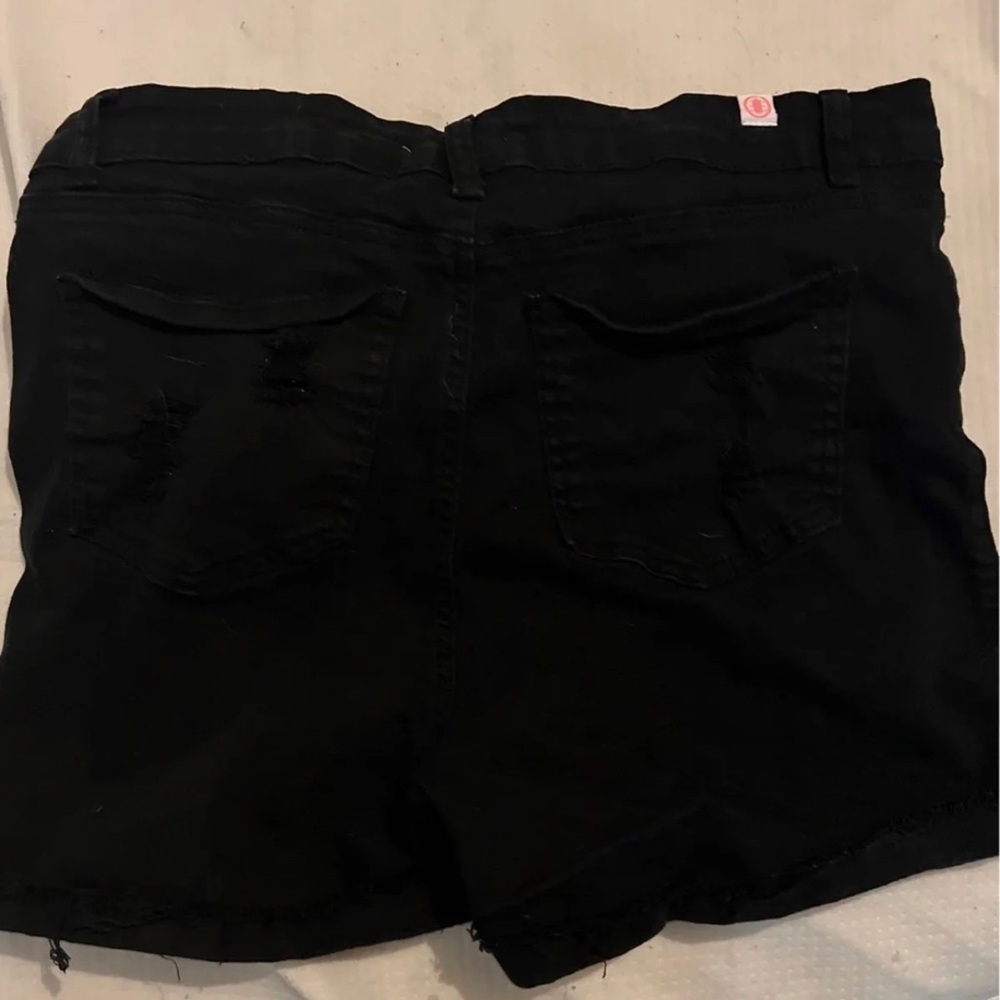 Elite jeans black denim shorts